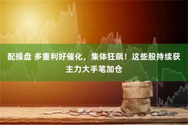 配操盘 多重利好催化，集体狂飙！这些股持续获主力大手笔加仓