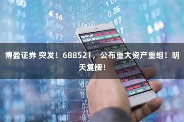 博盈证券 突发！688521，公布重大资产重组！明天复牌！